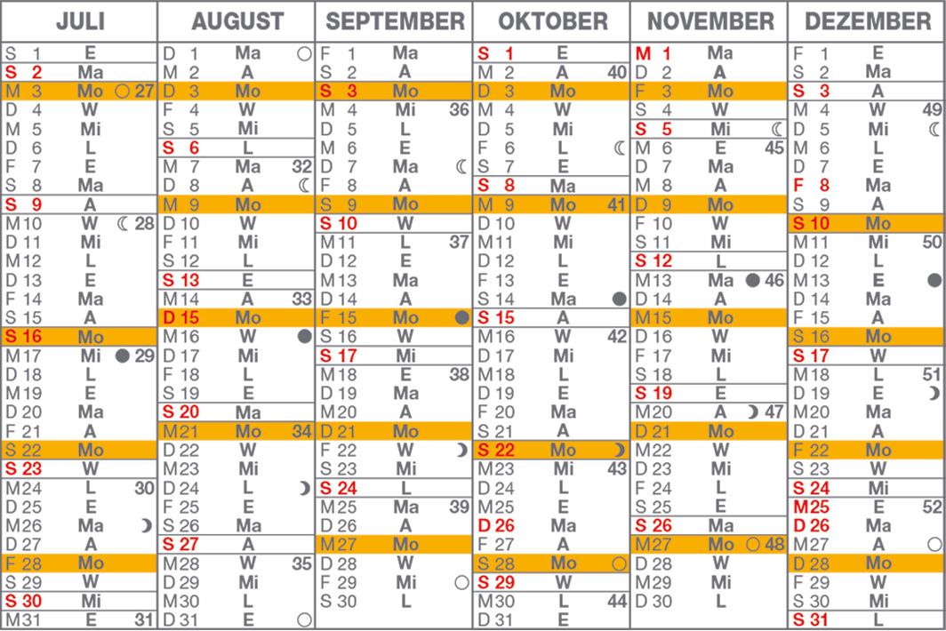 Nachtdienst 2023 Juli - Dezember